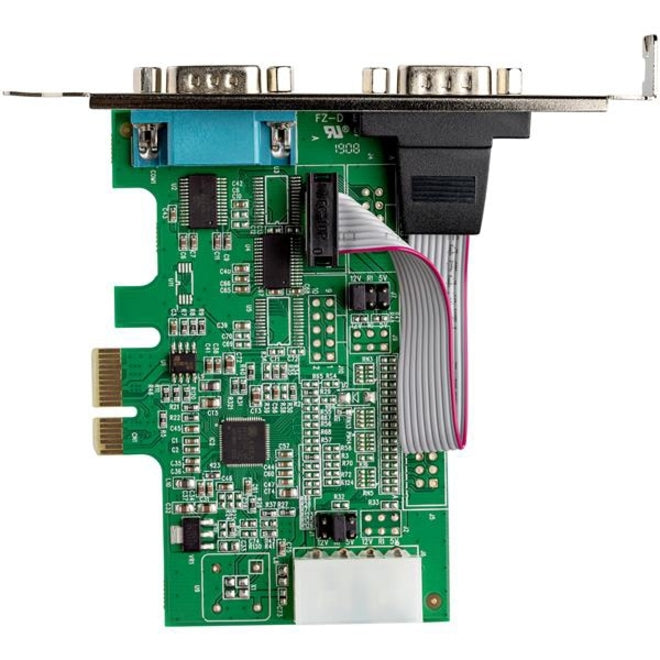 StarTech.com 2-port PCI Express RS232 Serial Adapter Card - PCIe to Dual Serial DB9 RS-232 Controller - 16950 UART - Windows and Linux