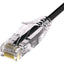 Unirise Clearfit Slim™ Cat6A 28AWG Patch Cable Snagless Black 1ft