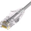 Unirise Clearfit Slim™ Cat6A 28AWG Patch Cable Snagless Gray 1ft