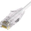 Unirise Clearfit Slim™ Cat6A 28AWG Patch Cable Snagless White 1ft