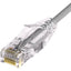 Unirise Clearfit Slim™ Cat6A 28AWG Patch Cable Snagless Gray 2ft