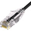 Unirise Clearfit Slim™ Cat6A 28AWG Patch Cable Snagless Black 4ft