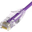 Unirise ClearFit Slim 28AWG Cat6A Patch Cable Snagless Purple 9ft