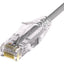 Unirise ClearFit Slim 28AWG Cat6A Patch Cable Snagless Gray 25ft