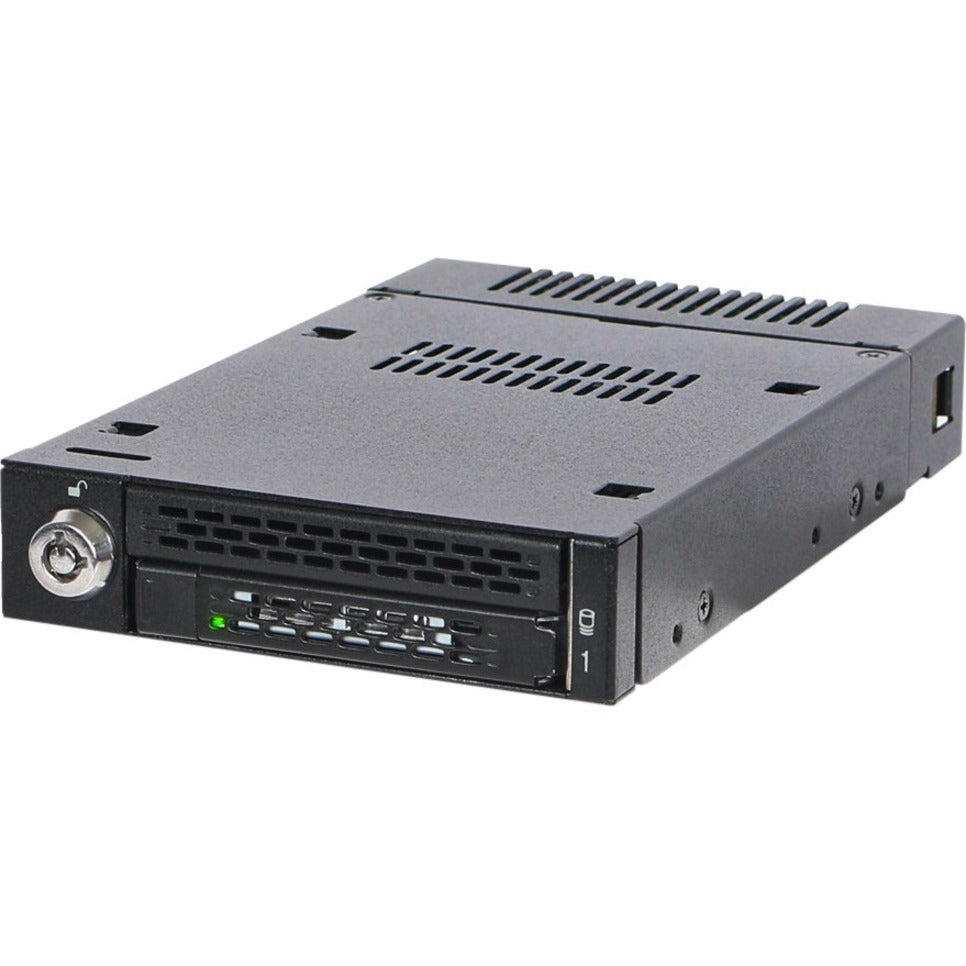 Icy Dock MB833M2K-B Drive Enclosure for 3.5" M.2 PCI Express NVMe - Mini-SAS HD Host Interface Internal - Black