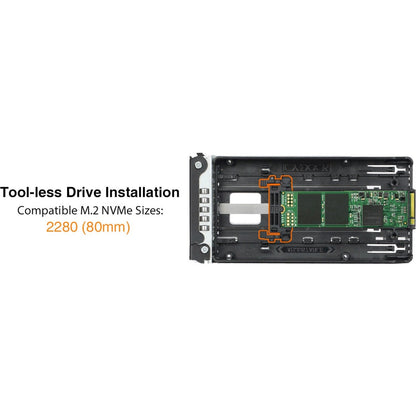 Icy Dock MB833M2K-B Drive Enclosure for 3.5" M.2 PCI Express NVMe - Mini-SAS HD Host Interface Internal - Black