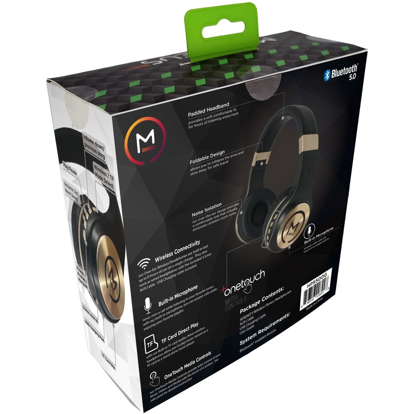 Morpheus 360 Serenity Wireless Over-the-Ear Headphones - Bluetooth 5.0 Headset with Microphone - HP5500G