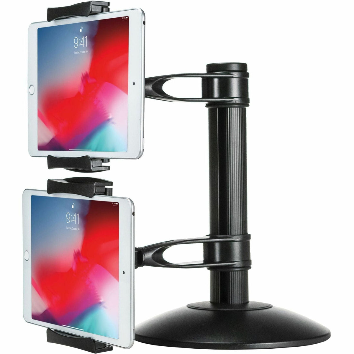 CTA Digital Quick-Connect Dual Tablet Mount with Height-Adjustable Arms
