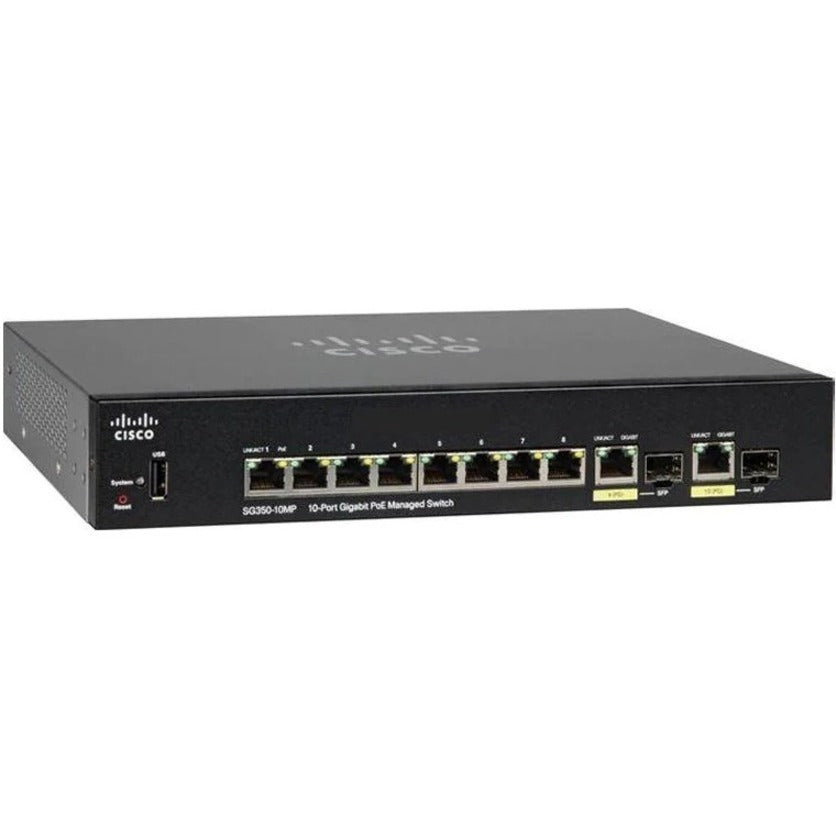 Cisco SG350-10 10-Port Gigabit Managed Switch