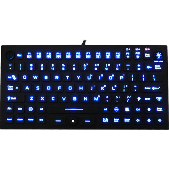 DSI WATERPROOF IP68 SILICONE COMPACT KEYBOARD W/ MOUSE POINTER BACKLIT