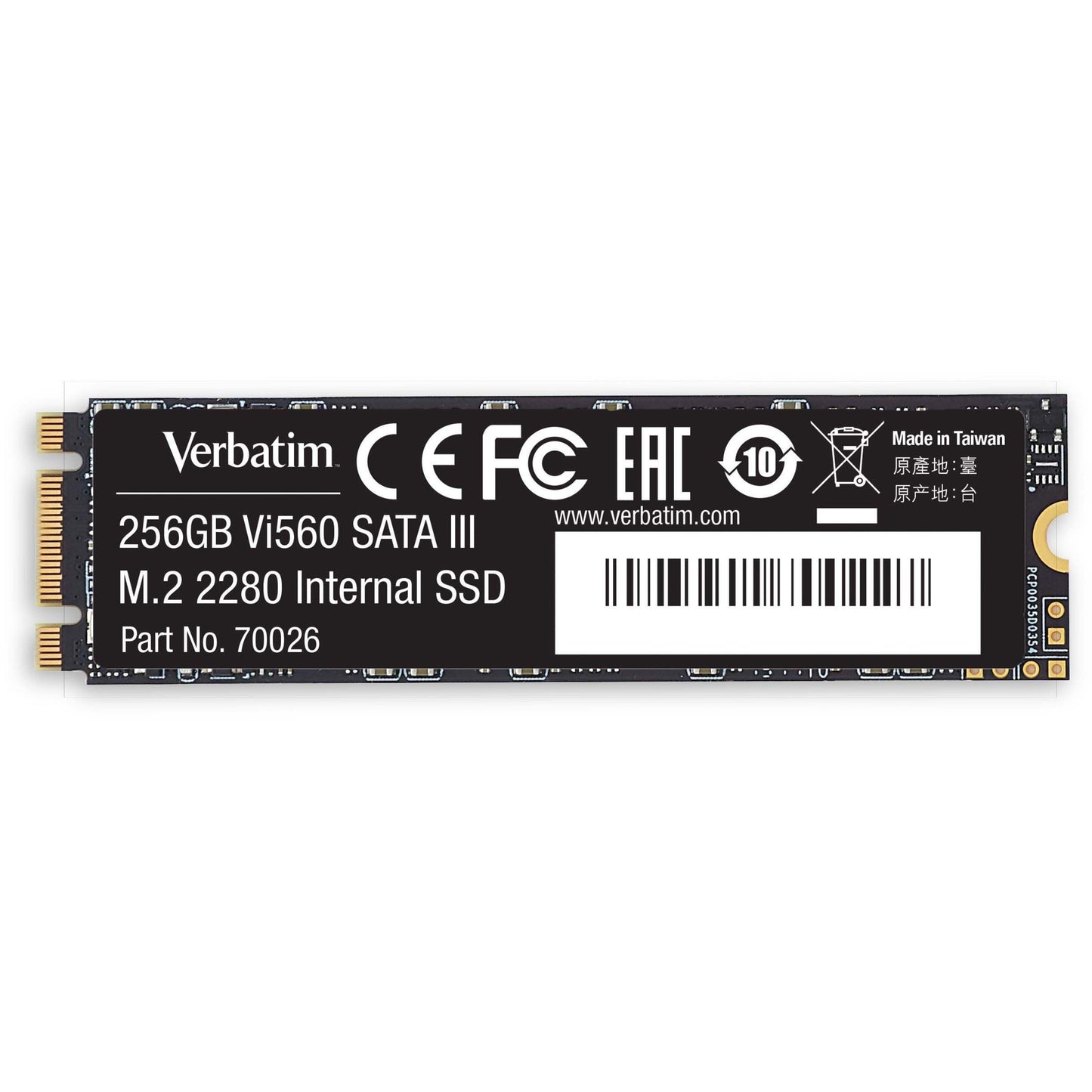 Verbatim Vi560 256 GB Solid State Drive - M.2 2280 Internal - SATA (SATA/600)