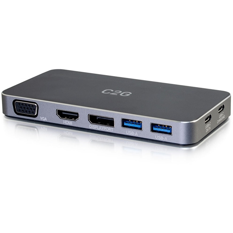 C2G Dual Monitor Docking Station - USB C to 4K HDMI DIsplayPort & VGA