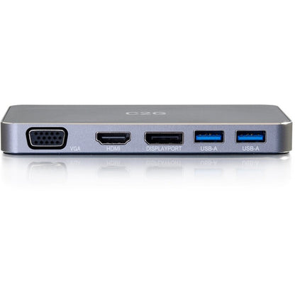 C2G Dual Monitor Docking Station - USB C to 4K HDMI DIsplayPort & VGA