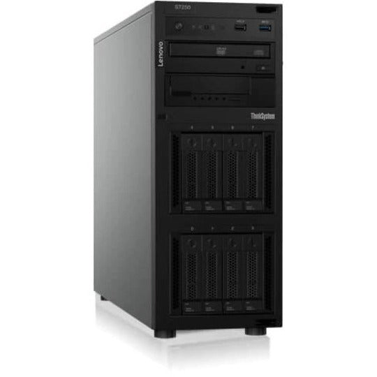 Lenovo ThinkSystem ST250 7Y45A04GNA 4U Tower Server - 1 x Intel Xeon E-2288G 3.70 GHz - 16 GB RAM - Serial ATA/600 12Gb/s SAS Controller