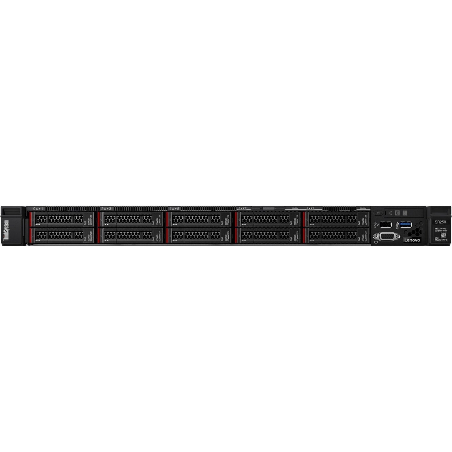 Lenovo ThinkSystem SR250 7Y51A054NA 1U Rack Server - 1 x Intel Xeon E-2224 3.40 GHz - 8 GB RAM - 2 TB HDD - (2 x 1TB) HDD Configuration - Serial ATA/600 Controller