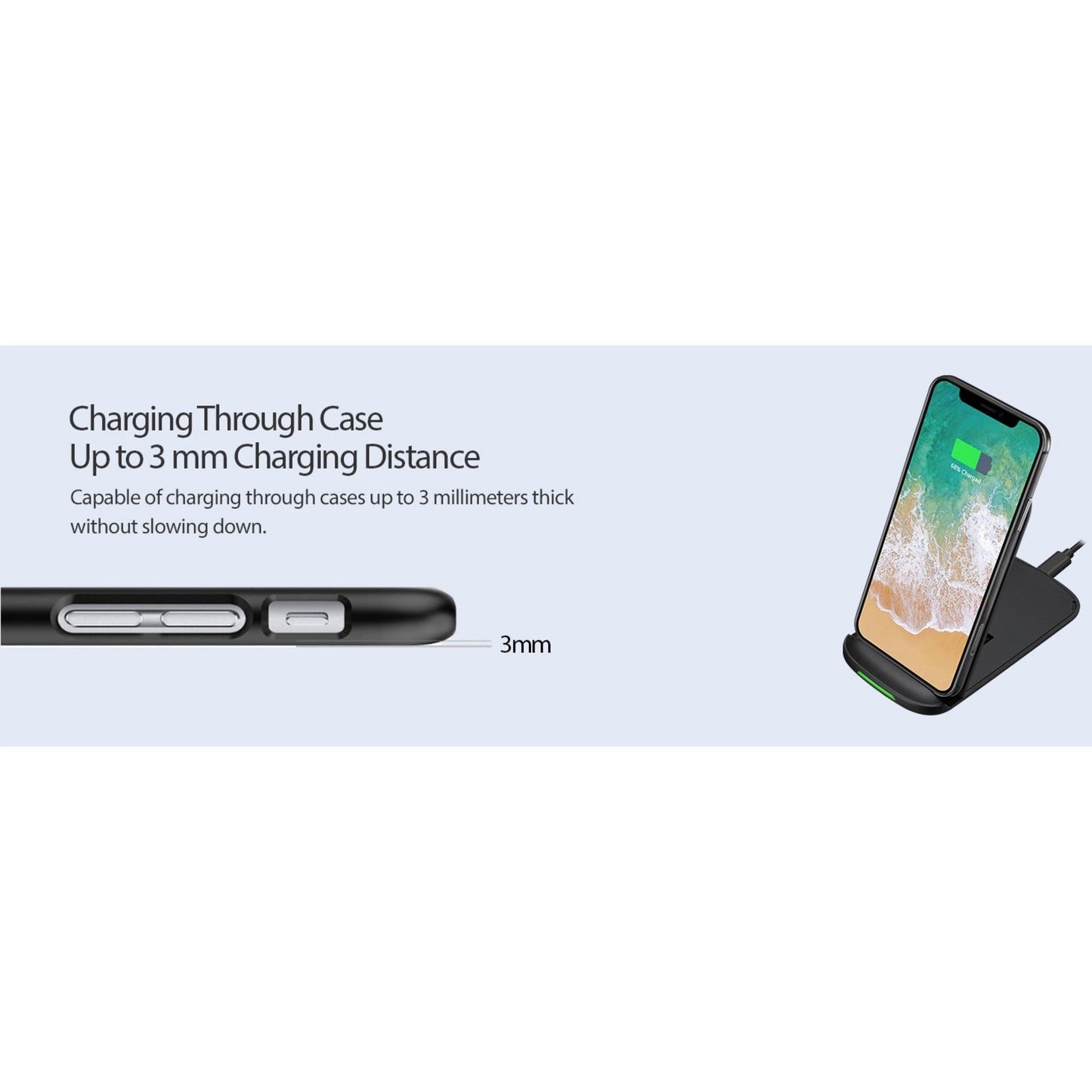 Adesso 10W Max Qi-Certified 2-Coil Foldable Wireless Charging Stand