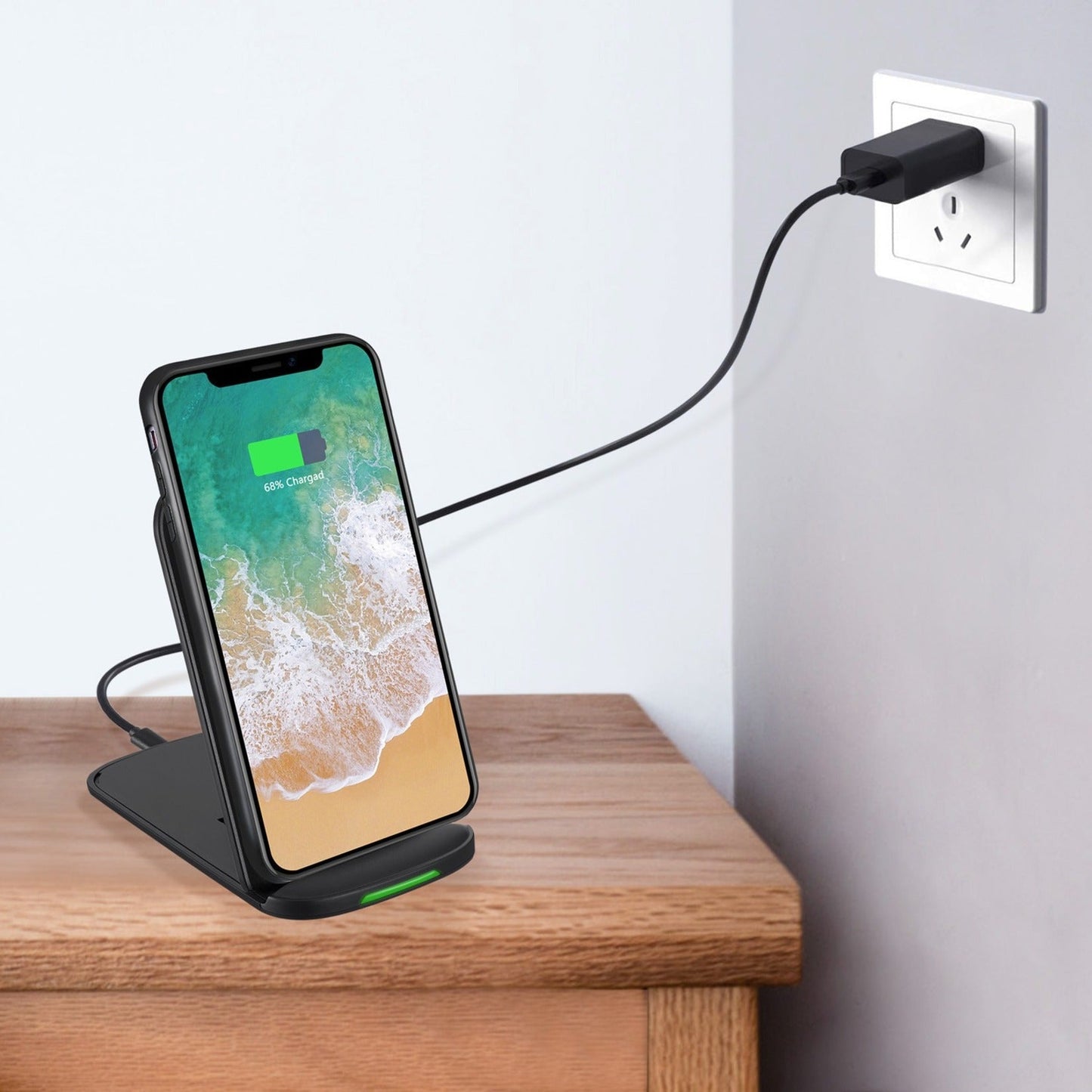 Adesso 10W Max Qi-Certified 2-Coil Foldable Wireless Charging Stand