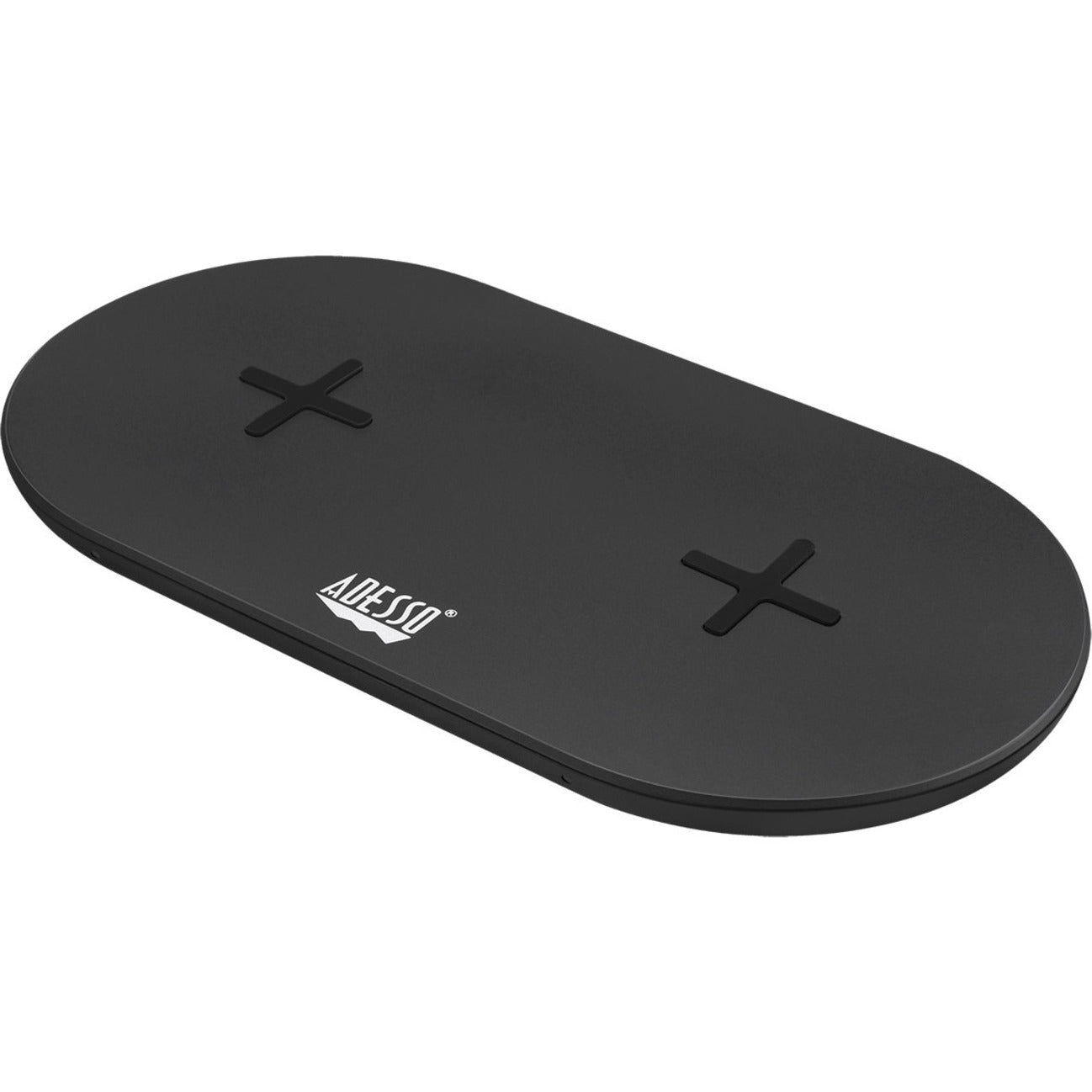 Adesso 15W Max Qi-Certified Dual 2-Coil Wireless Fast Charging Pad