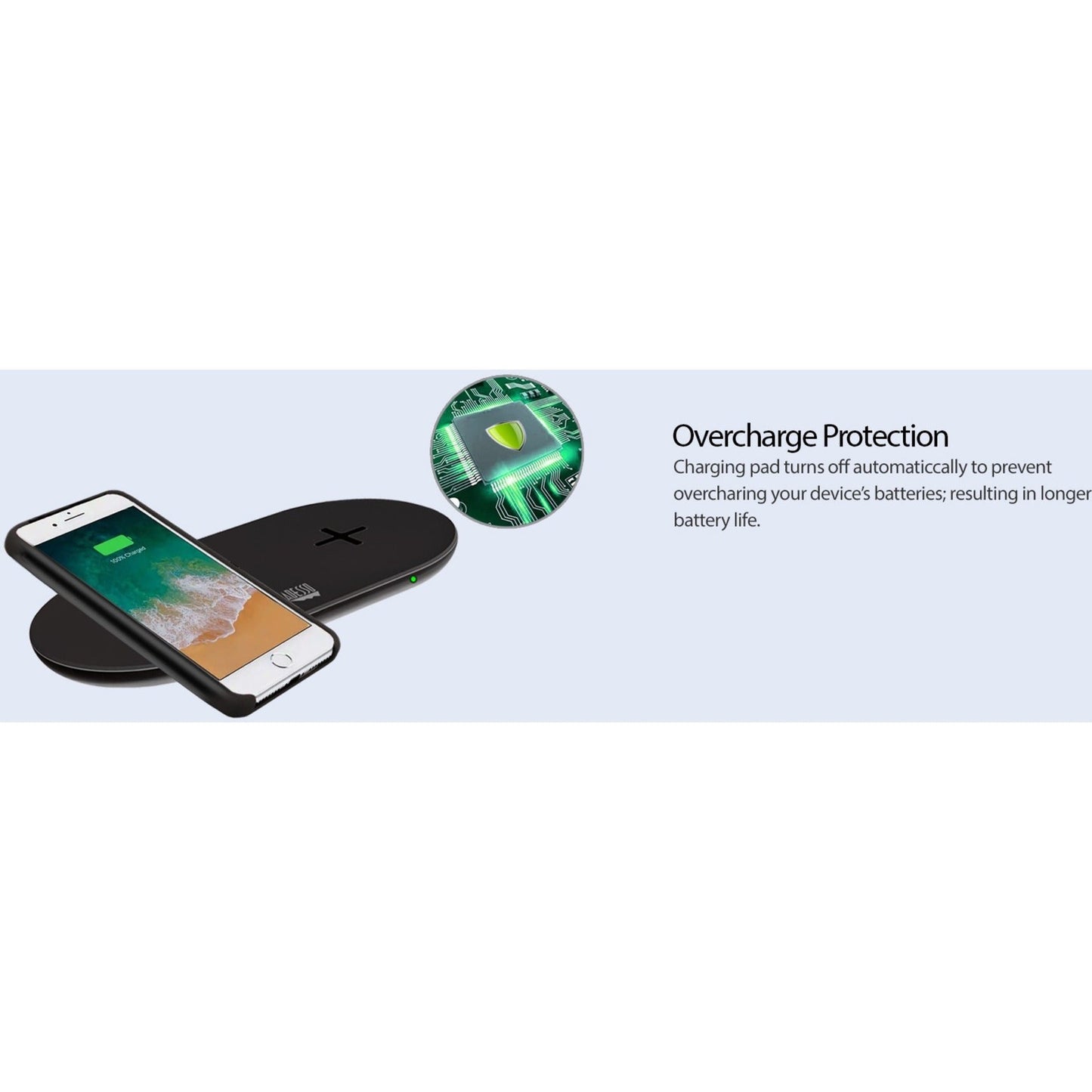 Adesso 15W Max Qi-Certified Dual 2-Coil Wireless Fast Charging Pad