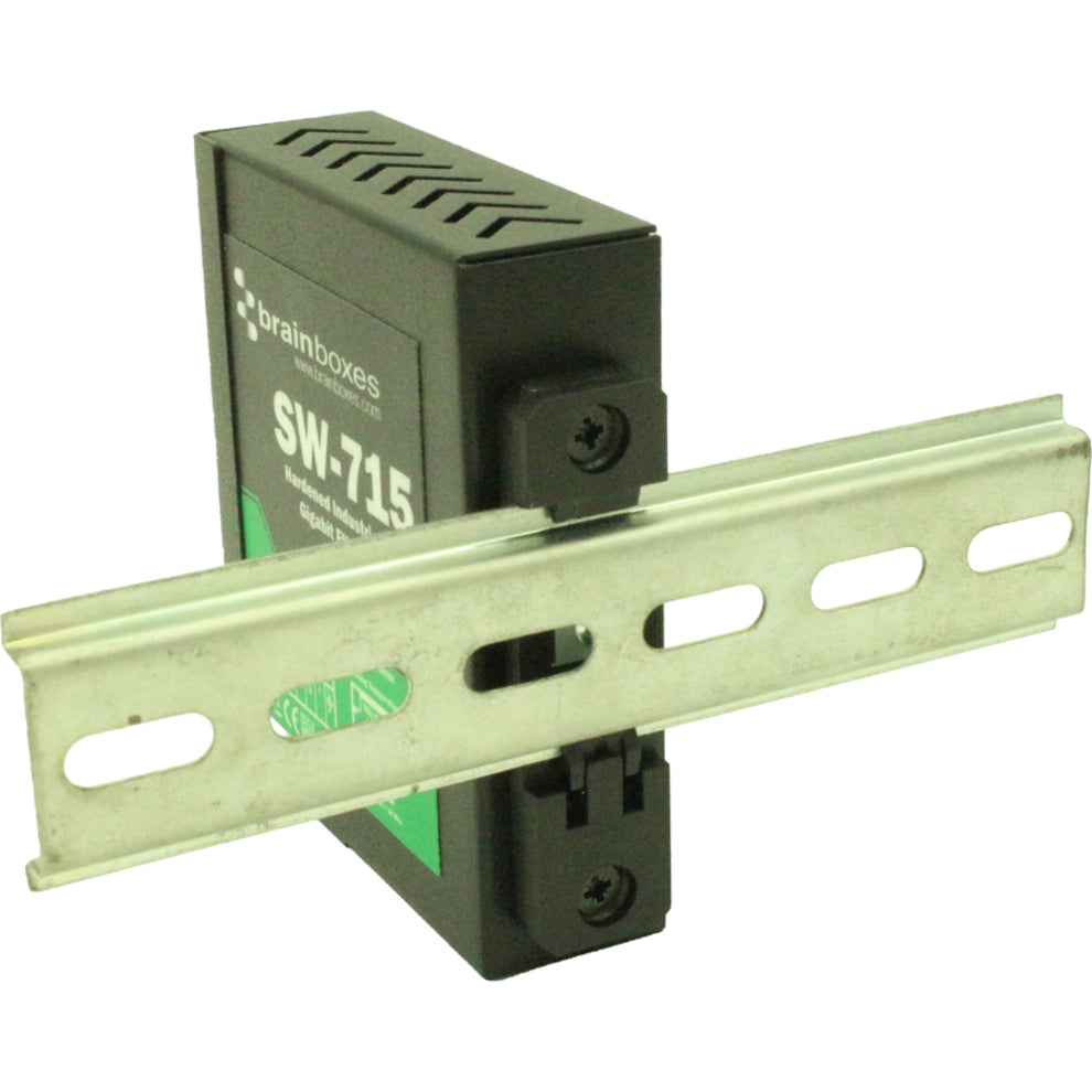 Brainboxes Hardened Industrial 5 Port Gigabit Ethernet Switch DIN Rail Mountable
