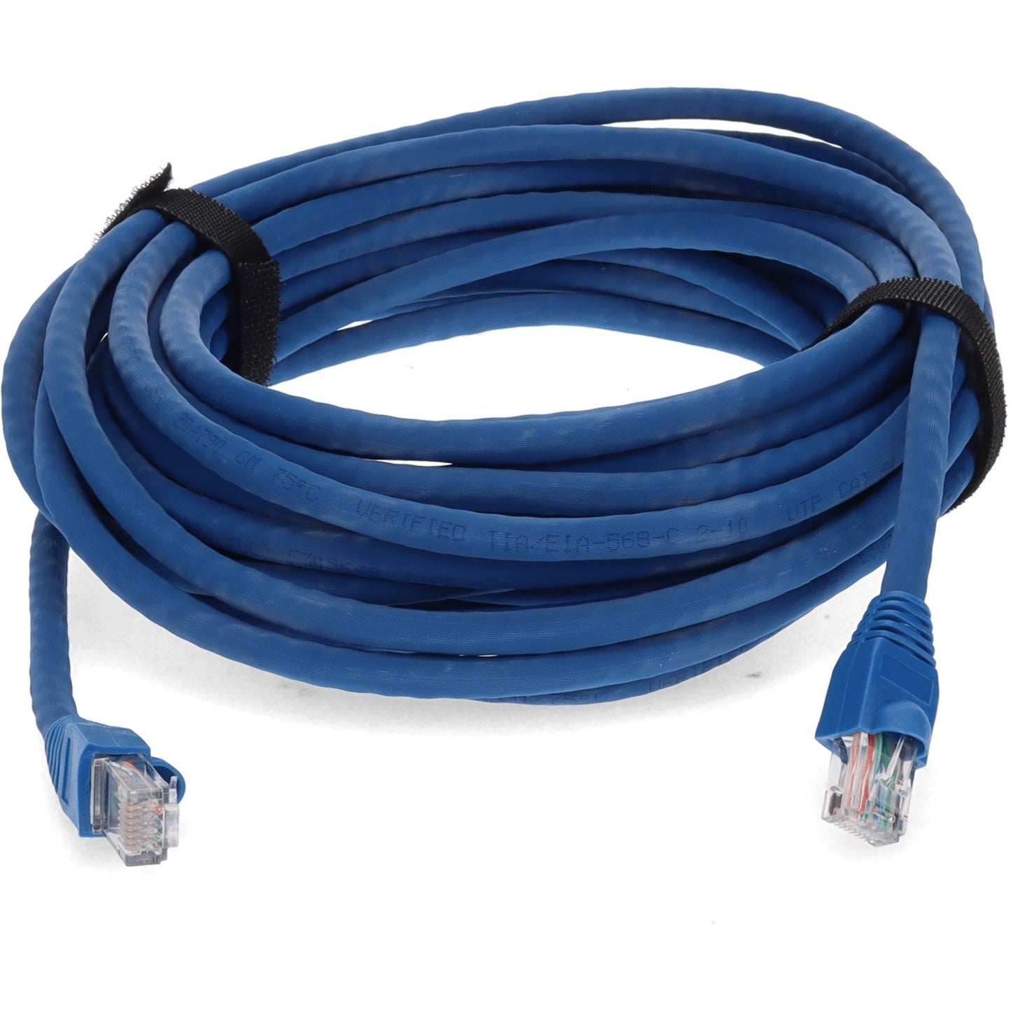 AddOn 14ft RJ-45 (Male) to RJ-45 (Male) Straight Blue Cat6A UTP PVC Copper Patch Cable