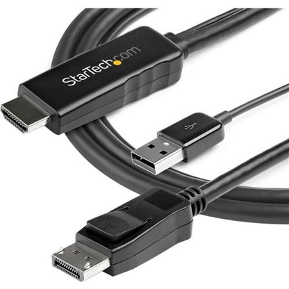 StarTech.com 3 m (9.8 ft.) HDMI to DisplayPort Cable - 4K 30Hz - USB-powered - Active HDMI to DisplayPort Cable (HD2DPMM10)