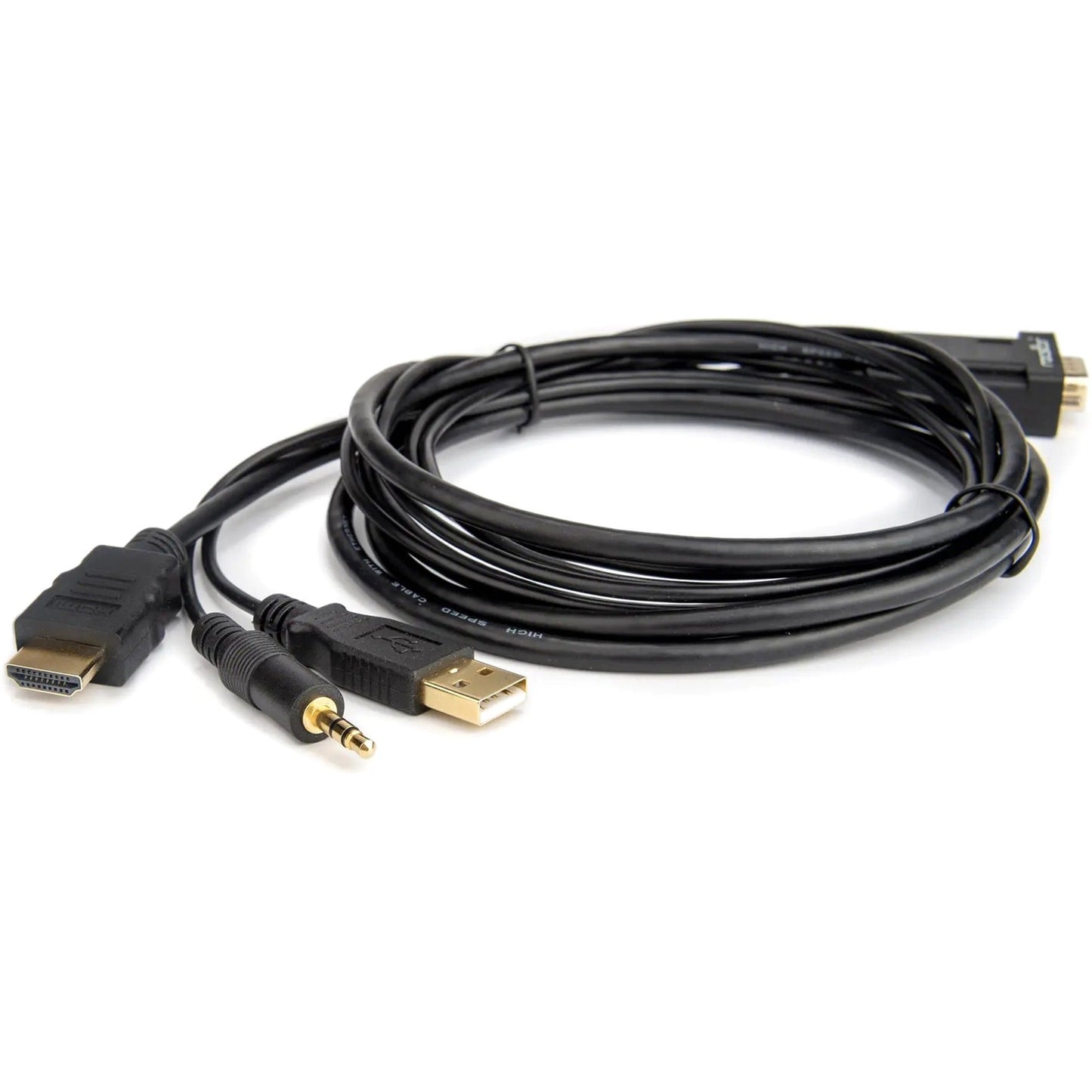 Rocstor Premium 6ft VGA to HDMI Converter Cable with Power and Audio Support M/M