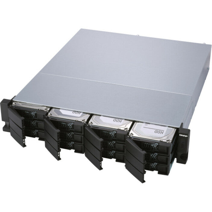 QNAP TL-R1200S-RP Drive Enclosure SATA/600 - Mini-SAS Host Interface - 2U Rack-mountable