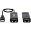 Tripp Lite 1-Port USB over Cat5/Cat6 Extender Kit with Power over Cable USB 2.0 Up to 164.04 ft. (50M) Black