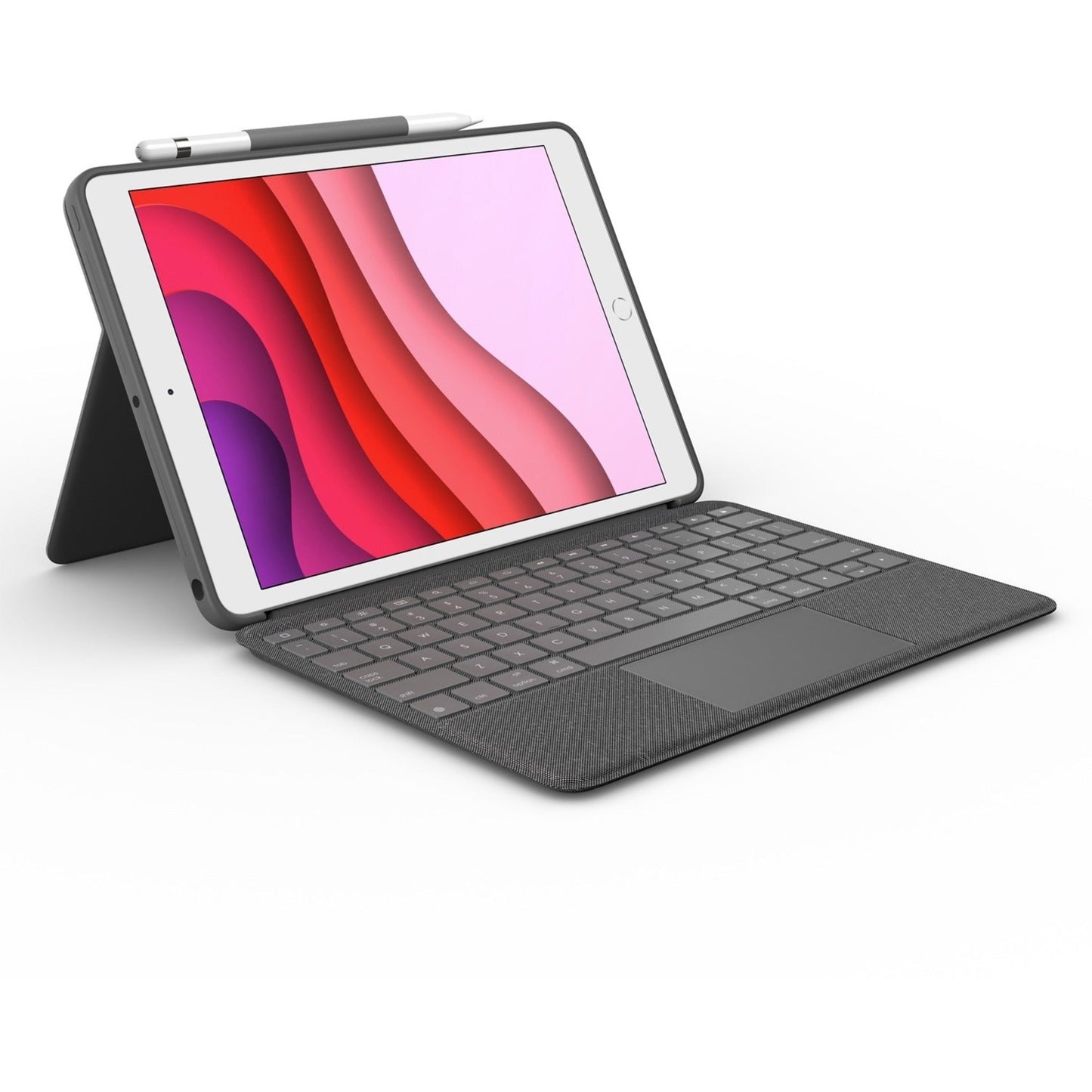 Logitech Combo Touch Keyboard/Cover Case Apple Logitech iPad (7th Generation) iPad (9th Generation) iPad (8th Generation) Tablet - Graphite