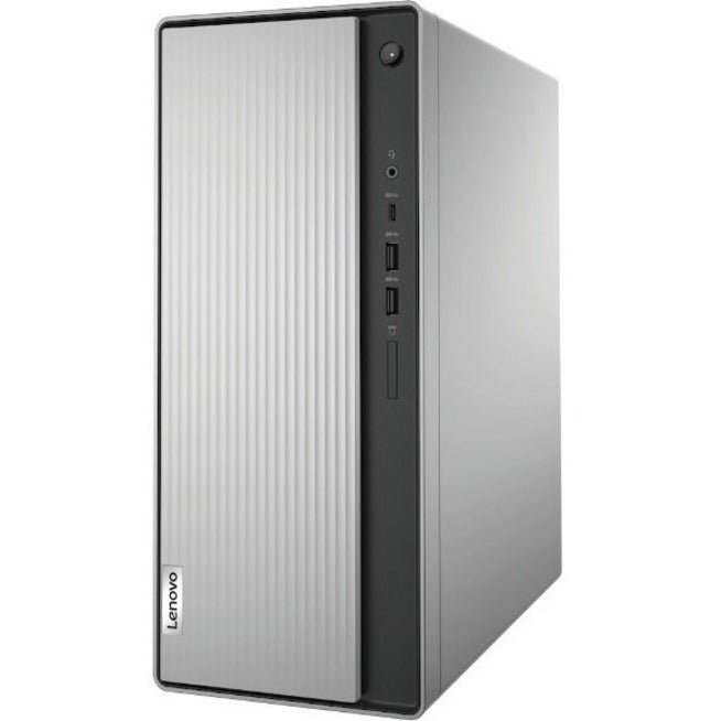 Lenovo IdeaCentre 5 14IMB05 90NA001JUS Desktop Computer - Intel Core i3 10th Gen i3-10100 Quad-core (4 Core) 3.60 GHz - 8 GB RAM DDR4 SDRAM - 16 GB Optane Memory - 1 TB HDD - Mini-tower - Mineral Gray