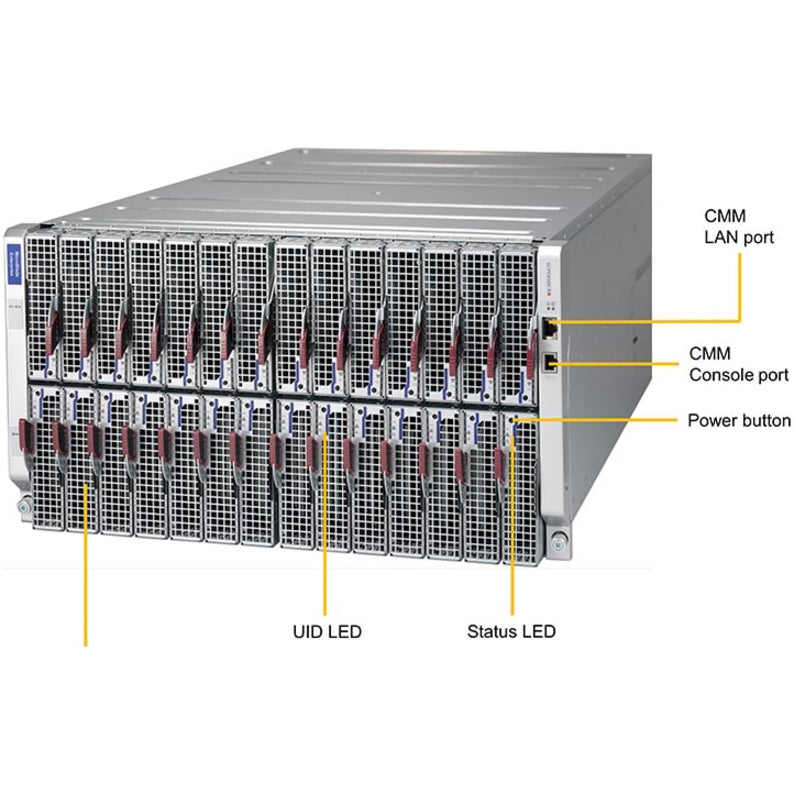 Supermicro MicroBlade MBI-6219B-T83N Blade Server - Intel Xeon D-2183IT - Serial ATA/600 Controller