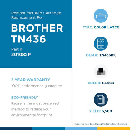 Clover Technologies Remanufactured Extra High Yield Laser Toner Cartridge - Alternative for Brother TN436BK - Black Pack
