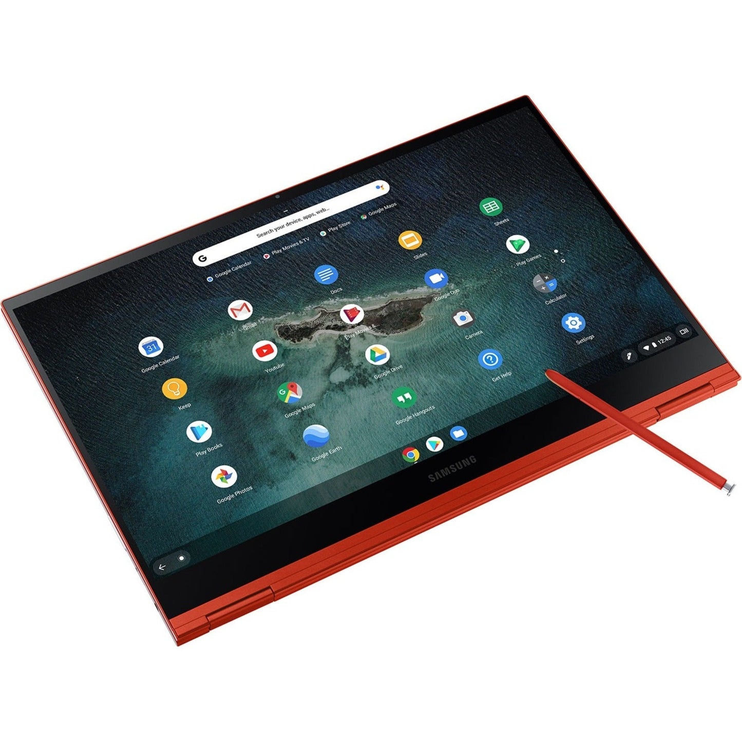 Samsung Galaxy Chromebook XE930QCA-K01US 13.3" Touchscreen Convertible 2 in 1 Chromebook - 4K UHD - 3840 x 2160 - Intel Core i5 10th Gen i5-10210U - 8 GB Total RAM - 256 GB SSD - Fiesta Red
