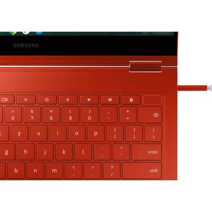 Samsung Galaxy Chromebook XE930QCA-K01US 13.3" Touchscreen Convertible 2 in 1 Chromebook - 4K UHD - 3840 x 2160 - Intel Core i5 10th Gen i5-10210U - 8 GB Total RAM - 256 GB SSD - Fiesta Red