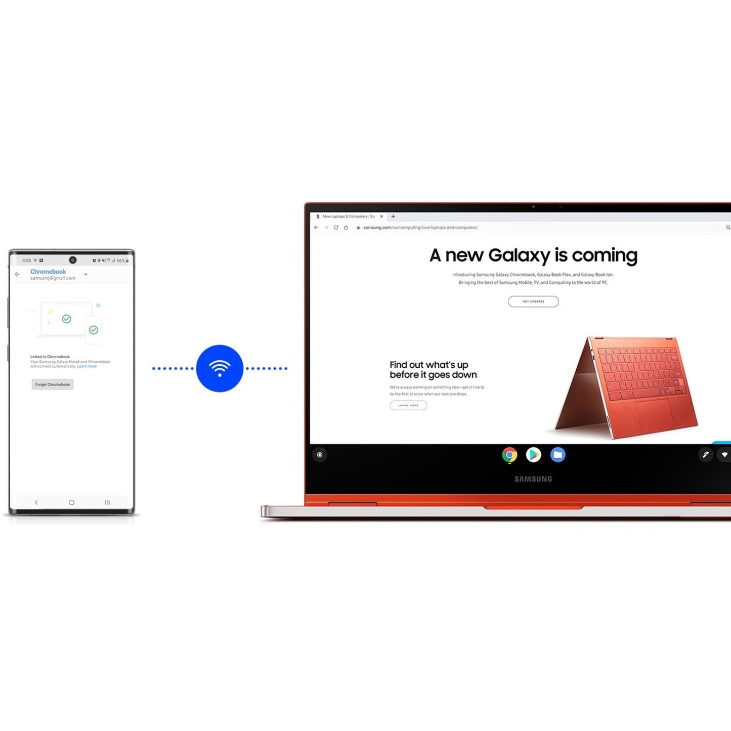 Samsung Galaxy Chromebook XE930QCA-K01US 13.3" Touchscreen Convertible 2 in 1 Chromebook - 4K UHD - 3840 x 2160 - Intel Core i5 10th Gen i5-10210U - 8 GB Total RAM - 256 GB SSD - Fiesta Red