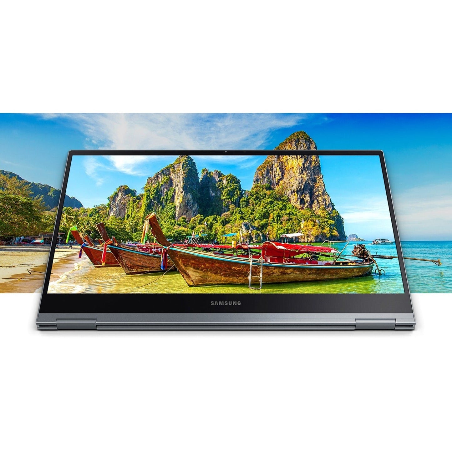 Samsung Galaxy Chromebook XE930QCA-K02US 13.3" Touchscreen Convertible 2 in 1 Chromebook - 4K UHD - 3840 x 2160 - Intel Core i5 10th Gen i5-10210U - 8 GB Total RAM - 256 GB SSD - Mercury Gray