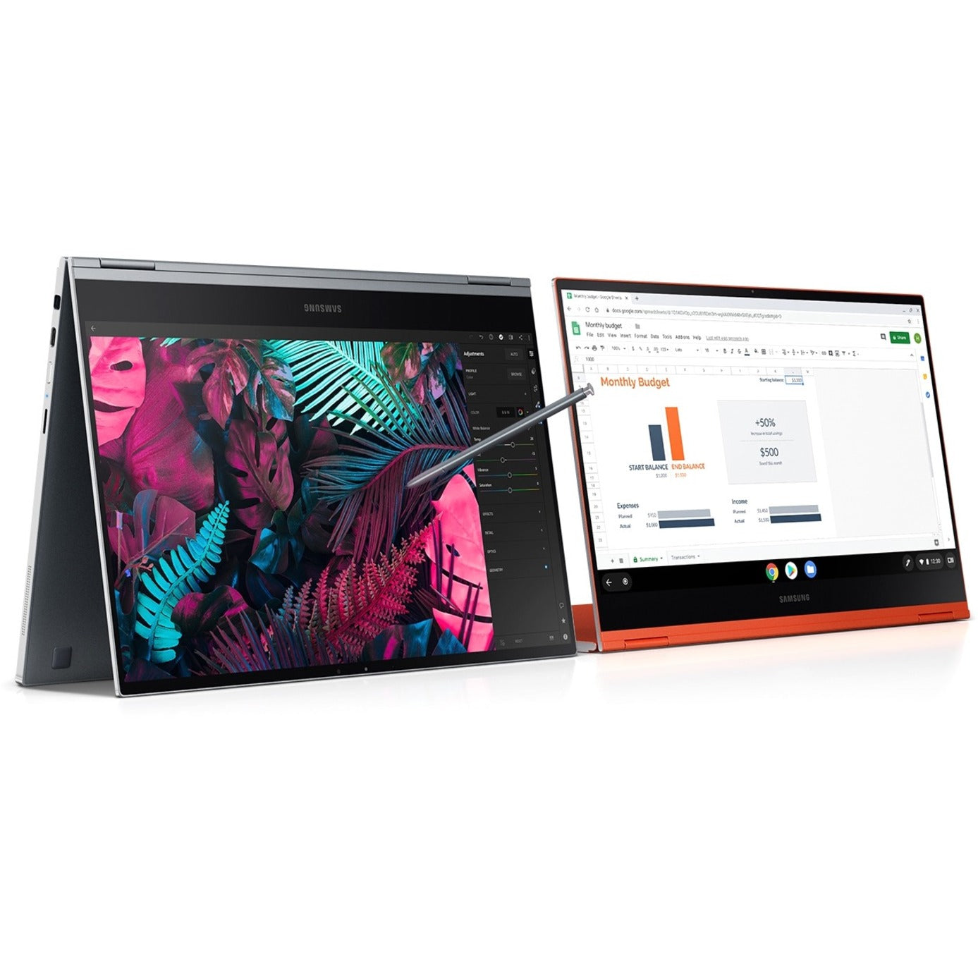 Samsung Galaxy Chromebook XE930QCA-K02US 13.3" Touchscreen Convertible 2 in 1 Chromebook - 4K UHD - 3840 x 2160 - Intel Core i5 10th Gen i5-10210U - 8 GB Total RAM - 256 GB SSD - Mercury Gray