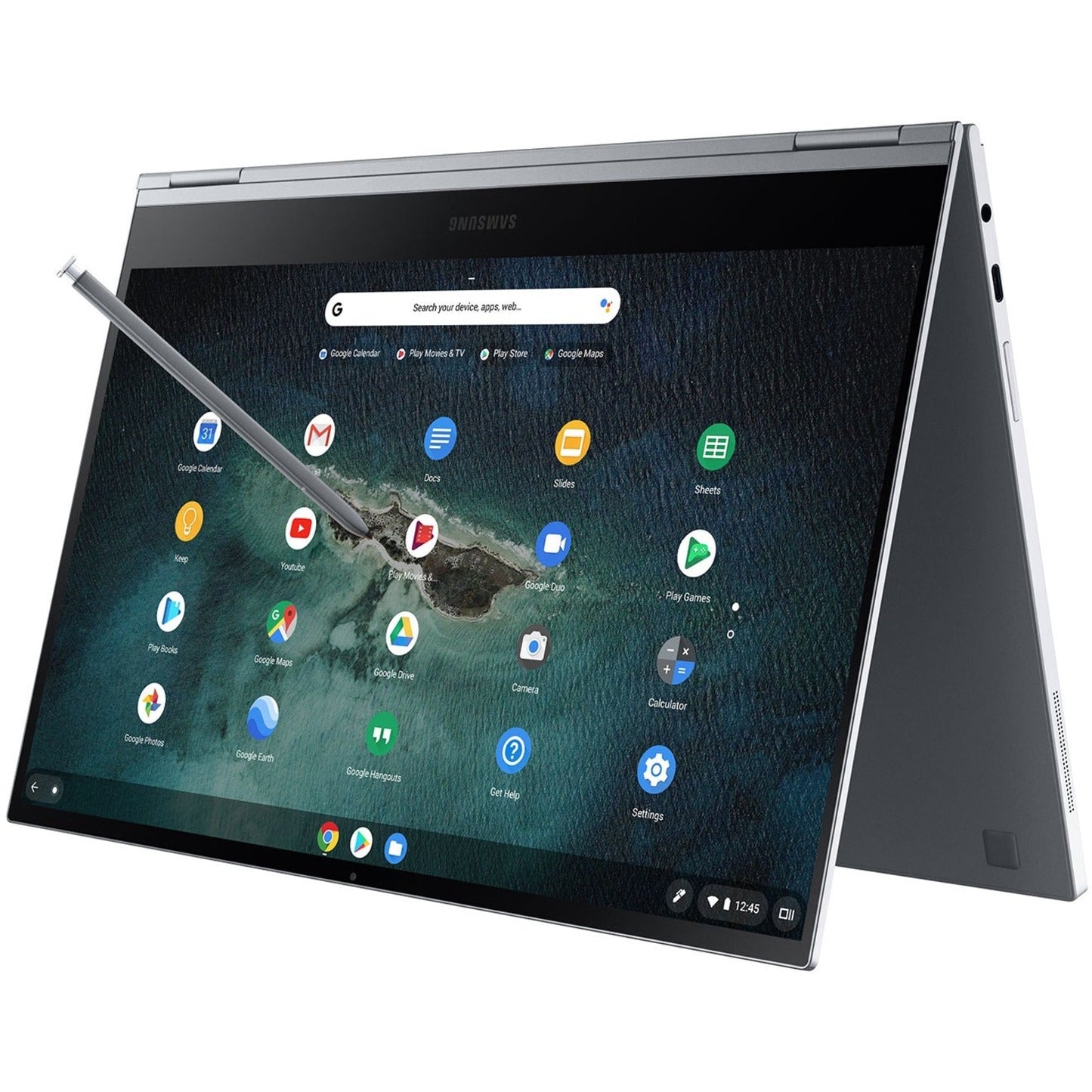 Samsung Galaxy Chromebook XE930QCA-K02US 13.3" Touchscreen Convertible 2 in 1 Chromebook - 4K UHD - 3840 x 2160 - Intel Core i5 10th Gen i5-10210U - 8 GB Total RAM - 256 GB SSD - Mercury Gray