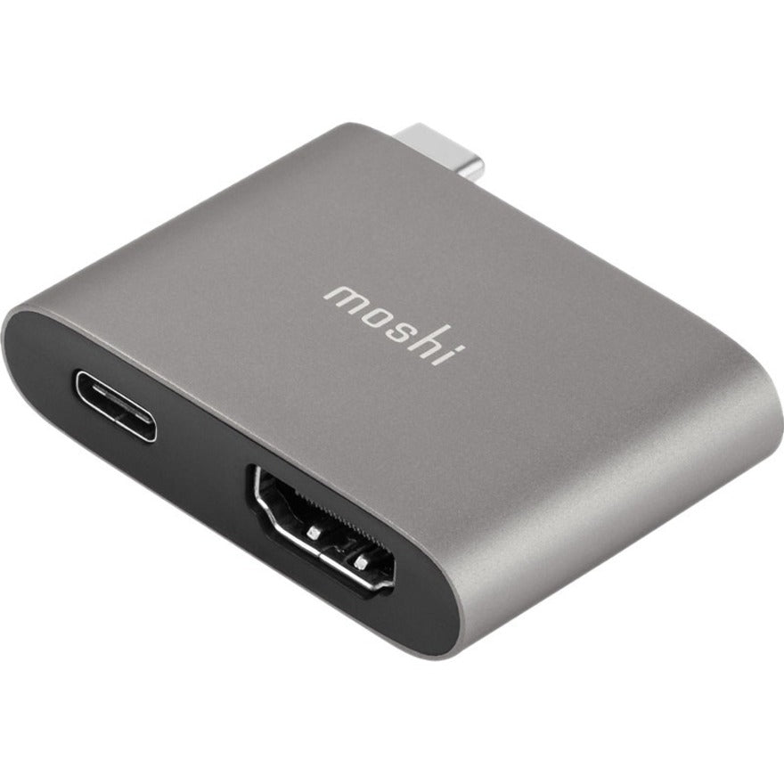 Moshi USB-C to HDMI Adapter with Charging 4K up to 60 Hz HDR USB-C Charging Pass-through Works with MacBook MacBook Air MacBook Pro Surface