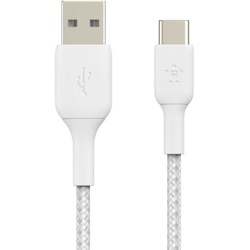 Belkin BoostCharge Braided USB-C to USB-A Cable (2 meter / 6.6 foot White)