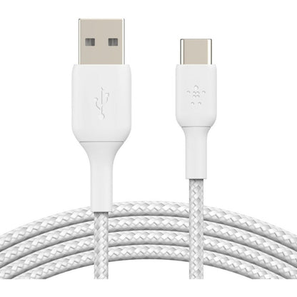 Belkin BoostCharge Braided USB-C to USB-A Cable (2 meter / 6.6 foot White)