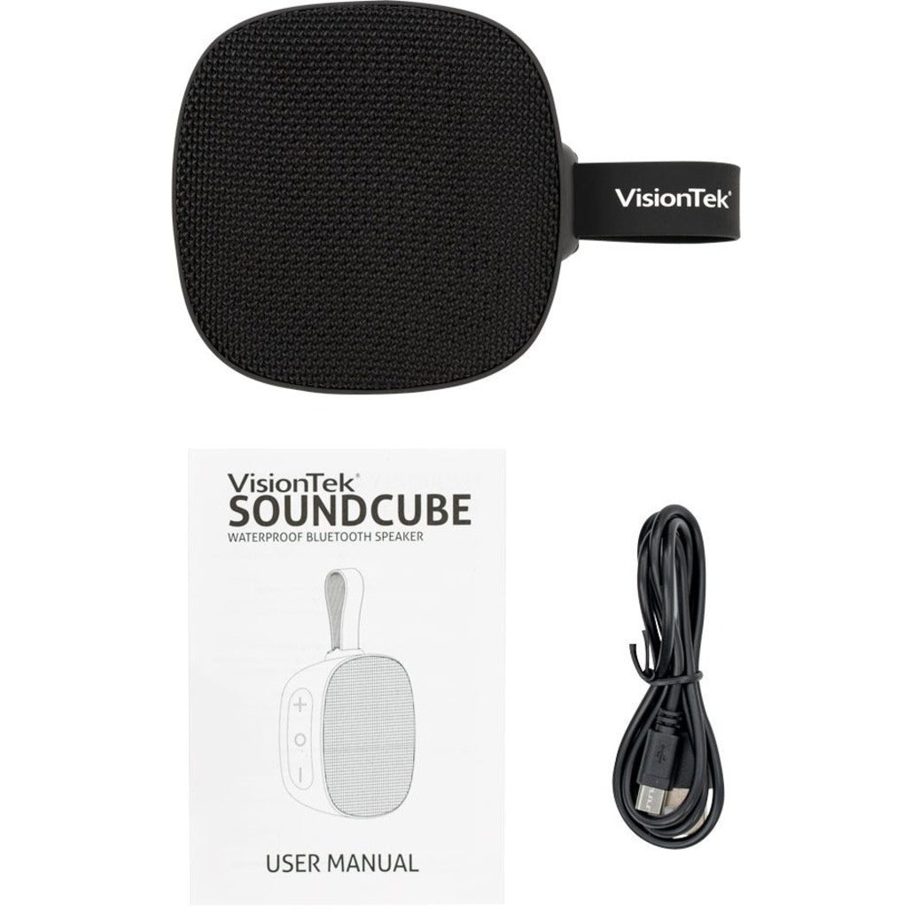 VisionTek Sound Cube Portable Bluetooth Speaker System - Black