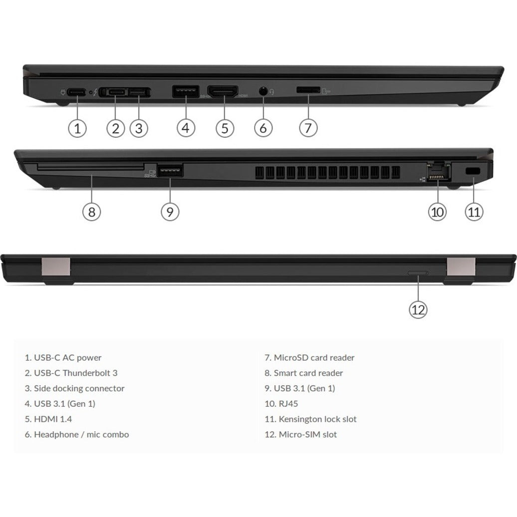 Lenovo ThinkPad T590 20N5S4NK00 15.6" Touchscreen Notebook - Full HD - 1920 x 1080 - Intel Core i7 8th Gen i7-8665U Quad-core (4 Core) 1.90 GHz - 16 GB Total RAM - 512 GB SSD
