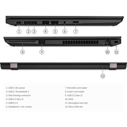 Lenovo ThinkPad T590 20N5S4NK00 15.6" Touchscreen Notebook - Full HD - 1920 x 1080 - Intel Core i7 8th Gen i7-8665U Quad-core (4 Core) 1.90 GHz - 16 GB Total RAM - 512 GB SSD