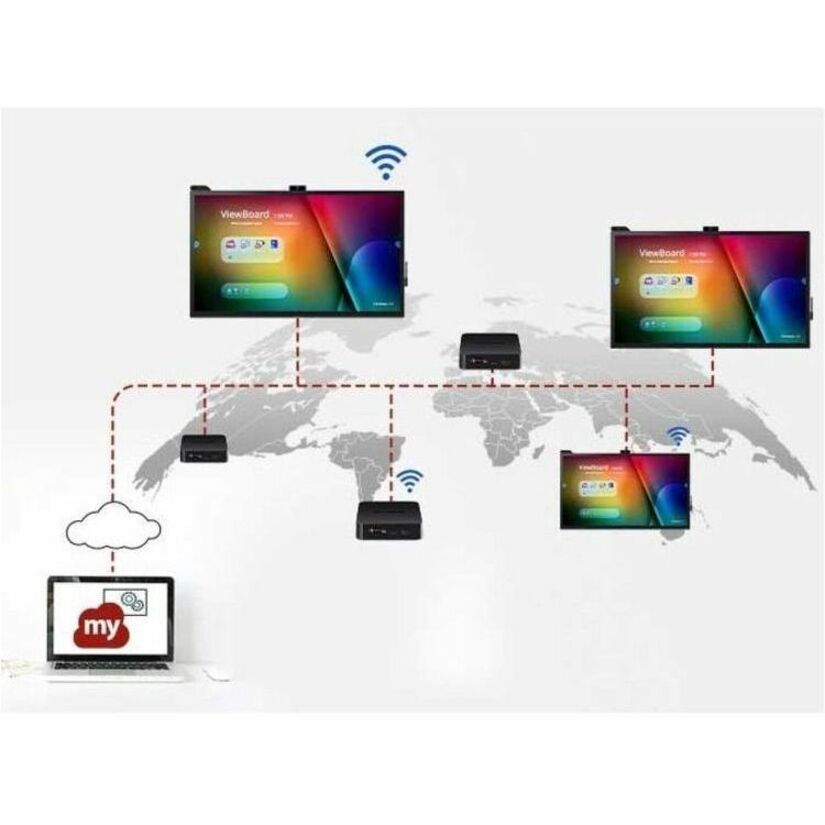 ViewSonic Commercial Display CDE7520-W - 4K 24/7 Operation Integrated Software 3GB RAM 16GB Storage - 450 cd/m2 - 75"