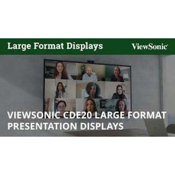 ViewSonic Commercial Display CDE7520-W - 4K 24/7 Operation Integrated Software 3GB RAM 16GB Storage - 450 cd/m2 - 75"