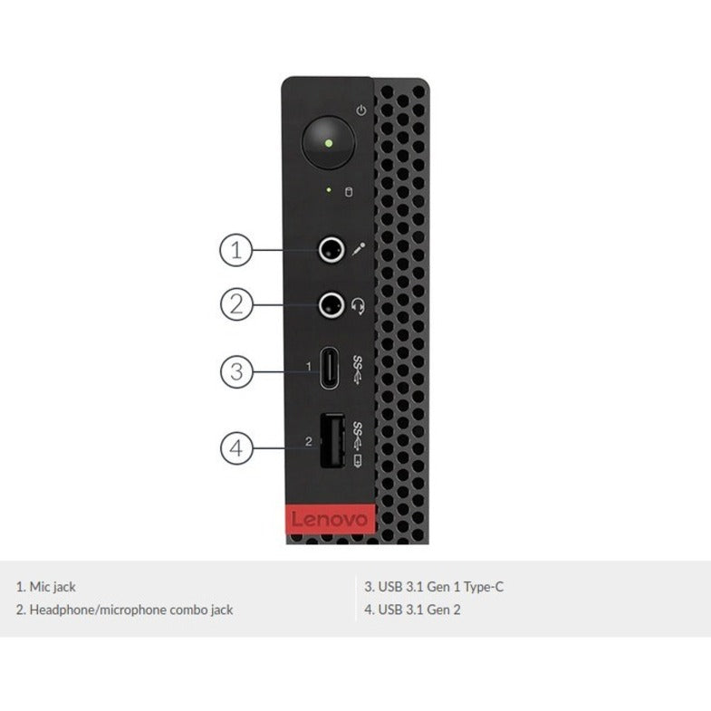 Lenovo ThinkCentre M720q 10T8SPS700 Desktop Computer - Intel Core i7 9th Gen i7-9700T Octa-core (8 Core) 2 GHz - 16 GB RAM DDR4 SDRAM - 256 GB SSD - Tiny - Raven Black