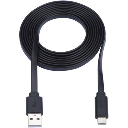 Tripp Lite USB-A to USB C Cable Flat USB 2.0 M/M Thunderbolt 3 Black 3ft