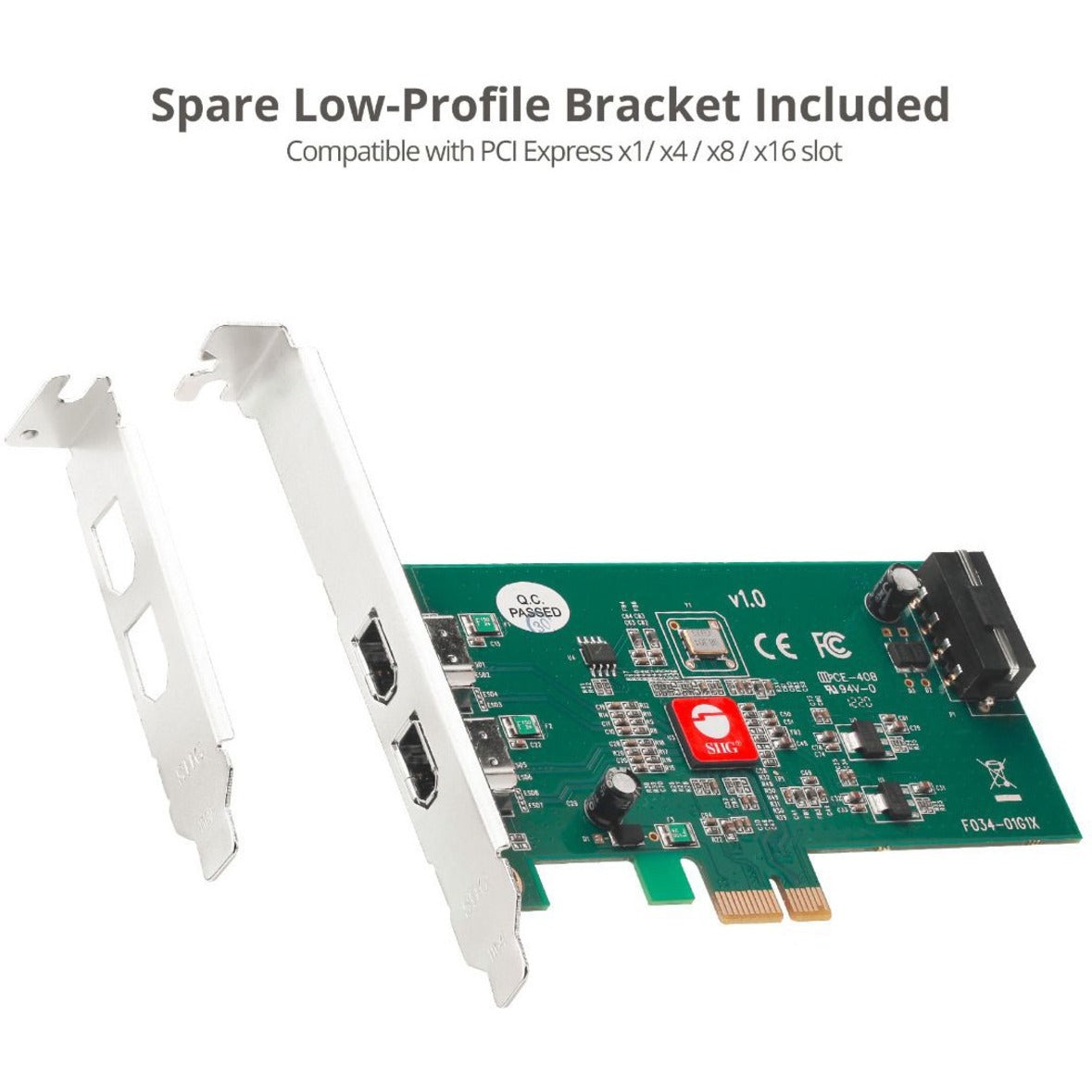 SIIG Dual Profile 2 Port FireWire PCIe